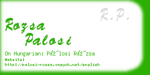 rozsa palosi business card